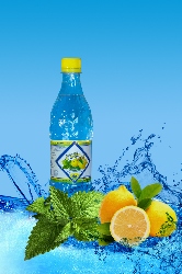 Напиток безалкогольный «Голубой Ключ с ароматом лимона и мяты» сильногазированный 0,5л