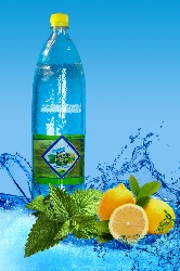 Напиток безалкогольный «Голубой Ключ с ароматом лимона и мяты» сильногазированный 1,5л